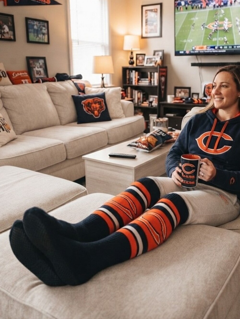 NWT Women's 🏈 Chicago Bears Slipper Socks